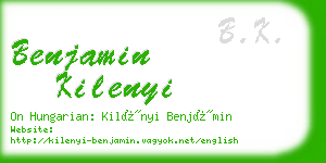 benjamin kilenyi business card